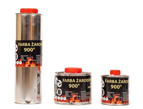 Lakier farba żaroodporna do kominka/pieca czarna 0.25L Barpimo Coatings S.A
