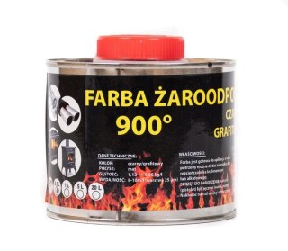 Lakier farba żaroodporna do kominka/pieca czarna 0.5L Barpimo Coatings S.A