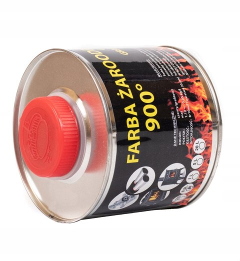 Lakier farba żaroodporna do kominka/pieca grafitowa 0.25l Barpimo Coatings S.A
