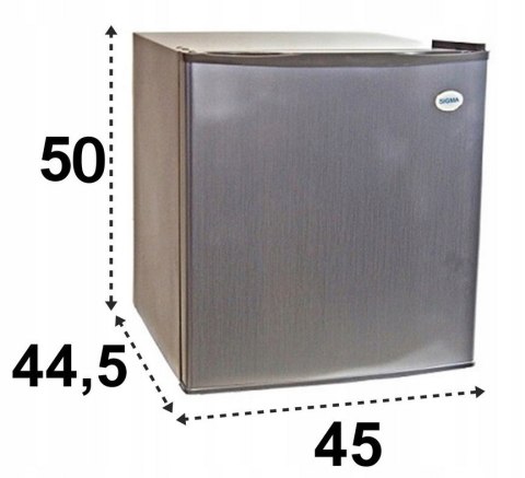 Mała Lodówka SIGMA BC45 Srebrna 50cm 43L SIGMA
