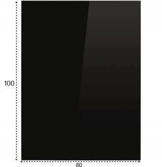 Podstawa szklana hartowana - szyba pod Piec lub Kominek 100x80 cm CZARNA Krak-Trans