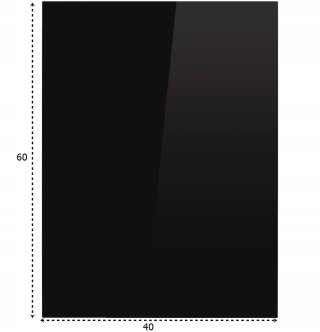 Podstawa szklana hartowana - szyba pod Piec lub Kominek 60x40 cm CZARNA Krak-Trans