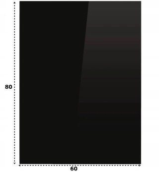 Podstawa szklana hartowana - szyba pod Piec lub Kominek 80x60 cm CZARNA Krak-Trans