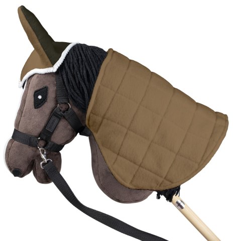 Derka dwustronna i nauszniki Skippi dla Hobby Horse - beż i oliwka