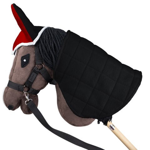 Derka dwustronna i nauszniki Skippi dla Hobby Horse - czerwono - czarna