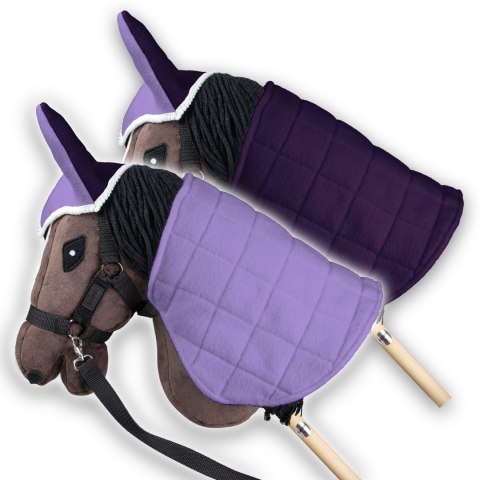 Derka dwustronna i nauszniki Skippi dla Hobby Horse - fioletowy