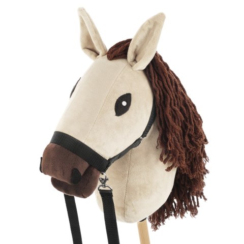 Konik na kiju z kantarem - Hobby Horse Skippi - Biszkopt - A3 - prezent