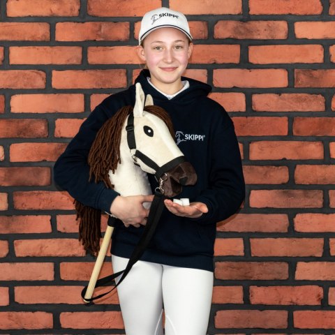 Konik na kiju z kantarem - Hobby Horse Skippi - Biszkopt - A3 - prezent