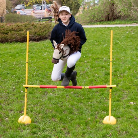 Konik na kiju z kantarem - Hobby Horse Skippi - Biszkopt - A3 - prezent