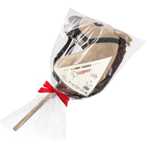 Konik na kiju z kantarem - Hobby Horse Skippi - Karmel - A3 - prezent