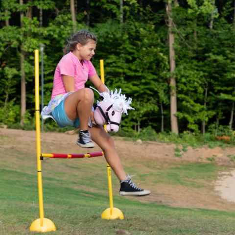 Mały Hobby Horse Skippi - koń na kiju - różowy A5 - lekki i poręczny