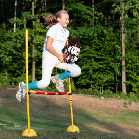 Skippi Hobby Horse A5 w brązowe łaty - koń na kiju - kantar wodze zestawie