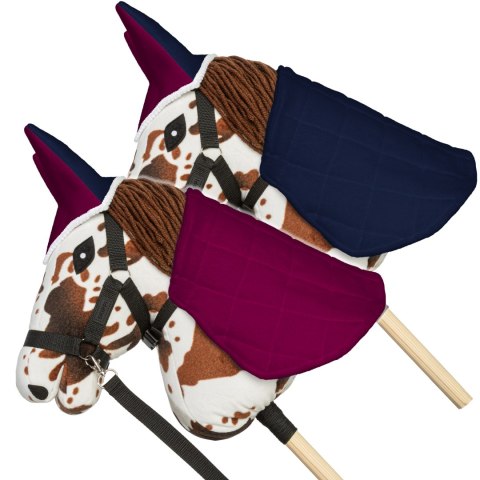 Zestaw Skippi - Hobby Horse Gniado - srokaty - Derka fuksja i granat