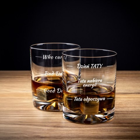 Etui na whisky ze szklankami dla Taty - prezent na Dzień Ojca - na urodziny