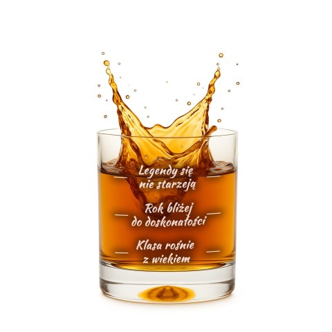Urodzinowa szklanka do whisky - prezent na czterdziestkę